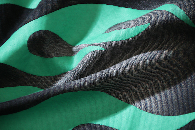 Coco Shoes Hellstar Star Gel Sport Logo Washed Short Sleeved T-shirt #672 Black Green