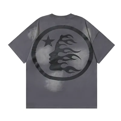 Hellstar Sport Logo Gel Grey T-shirt #695 Green Text 02
