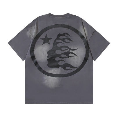 Coco Shoes Hellstar Sport Logo Gel Grey T-shirt #695 Green Text 02