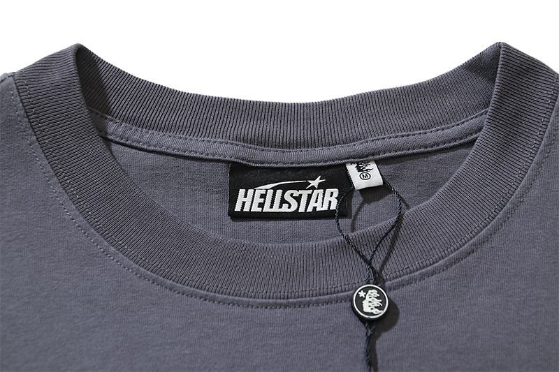 Coco Shoes Hellstar Sport Logo Gel Grey T-shirt #695 Green Text