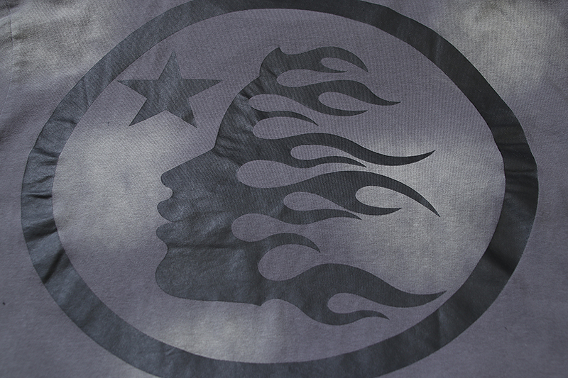 Coco Shoes Hellstar Sport Logo Gel Grey T-shirt #695 Green Text