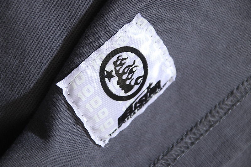 Coco Shoes Hellstar Sport Logo Gel Grey T-shirt #695 Green Text