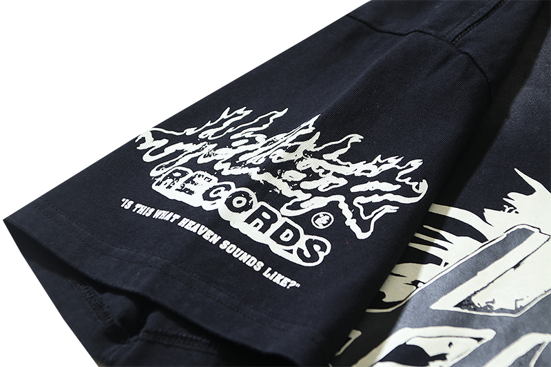 Coco Shoes Hellstar Records Tie Dyeing T-Shirt #696 Black/Red