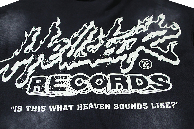 Coco Shoes Hellstar Records Tie Dyeing T-Shirt #696 Black/Red