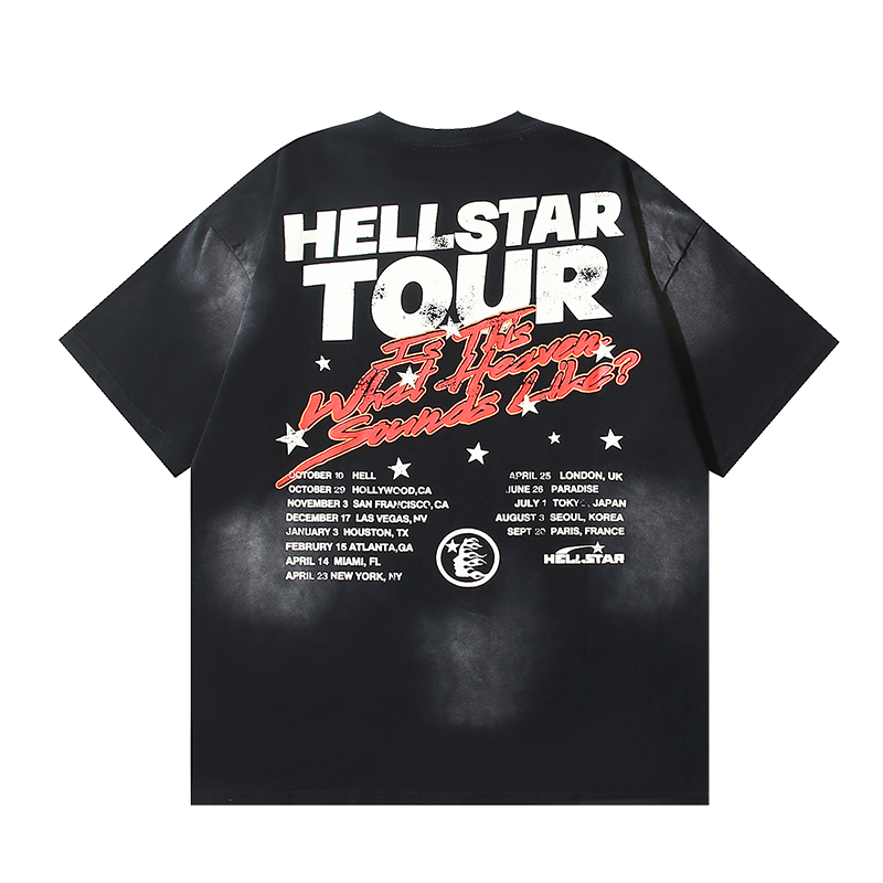 Coco Shoes Hellstar Tour Path To Paradise T-Shirt #6733 Black Red