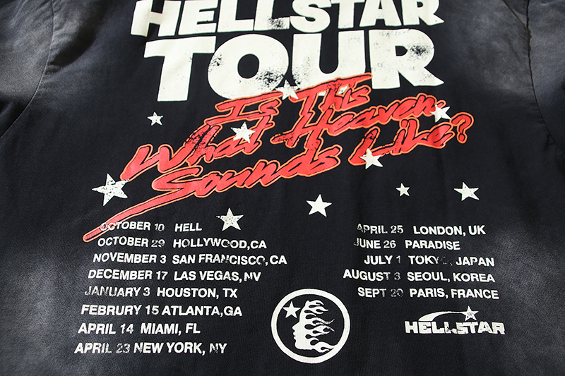 Coco Shoes Hellstar Tour Path To Paradise T-Shirt #6733 Black Red