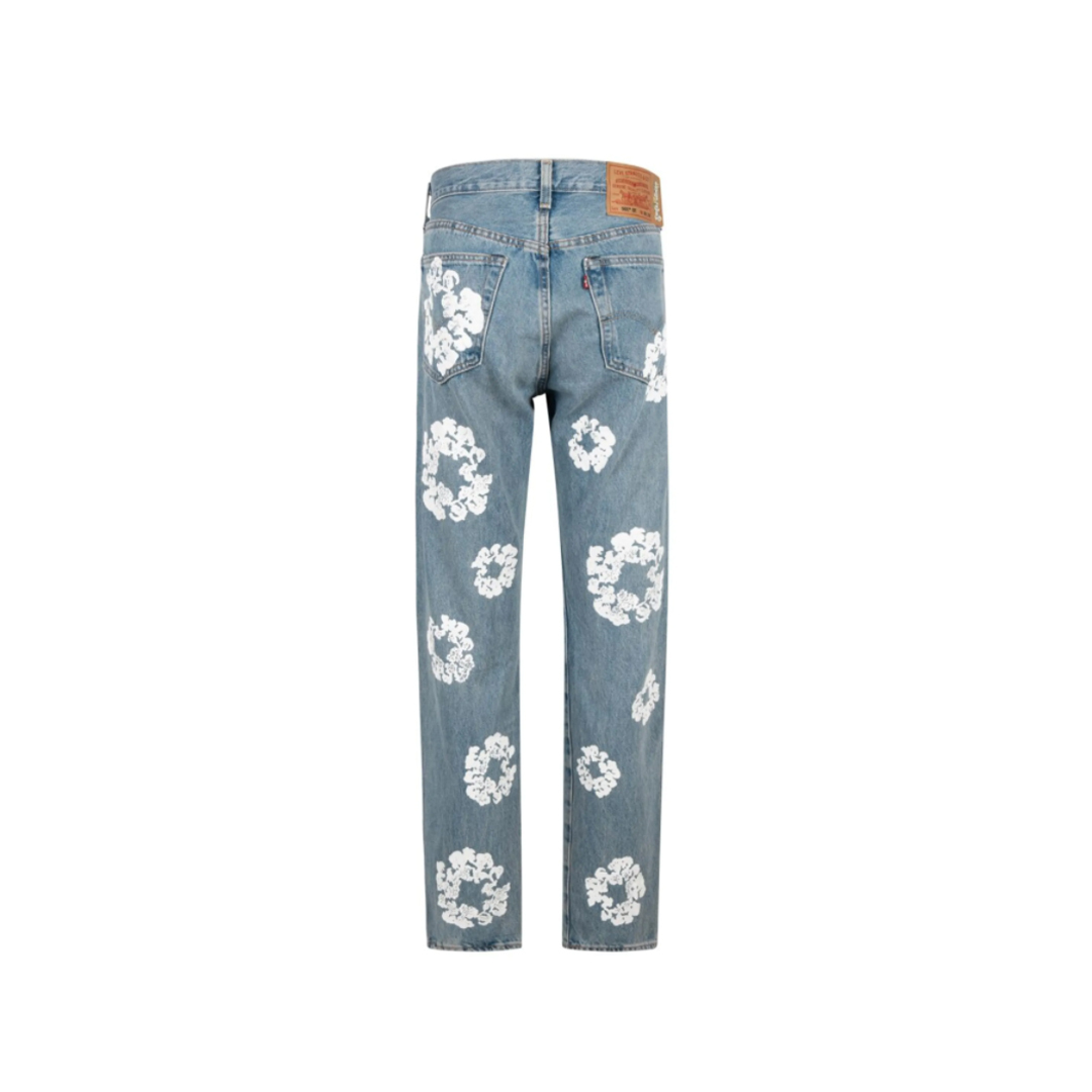 Denim Tears x levi's Wreath Print Straight-leg Jeans