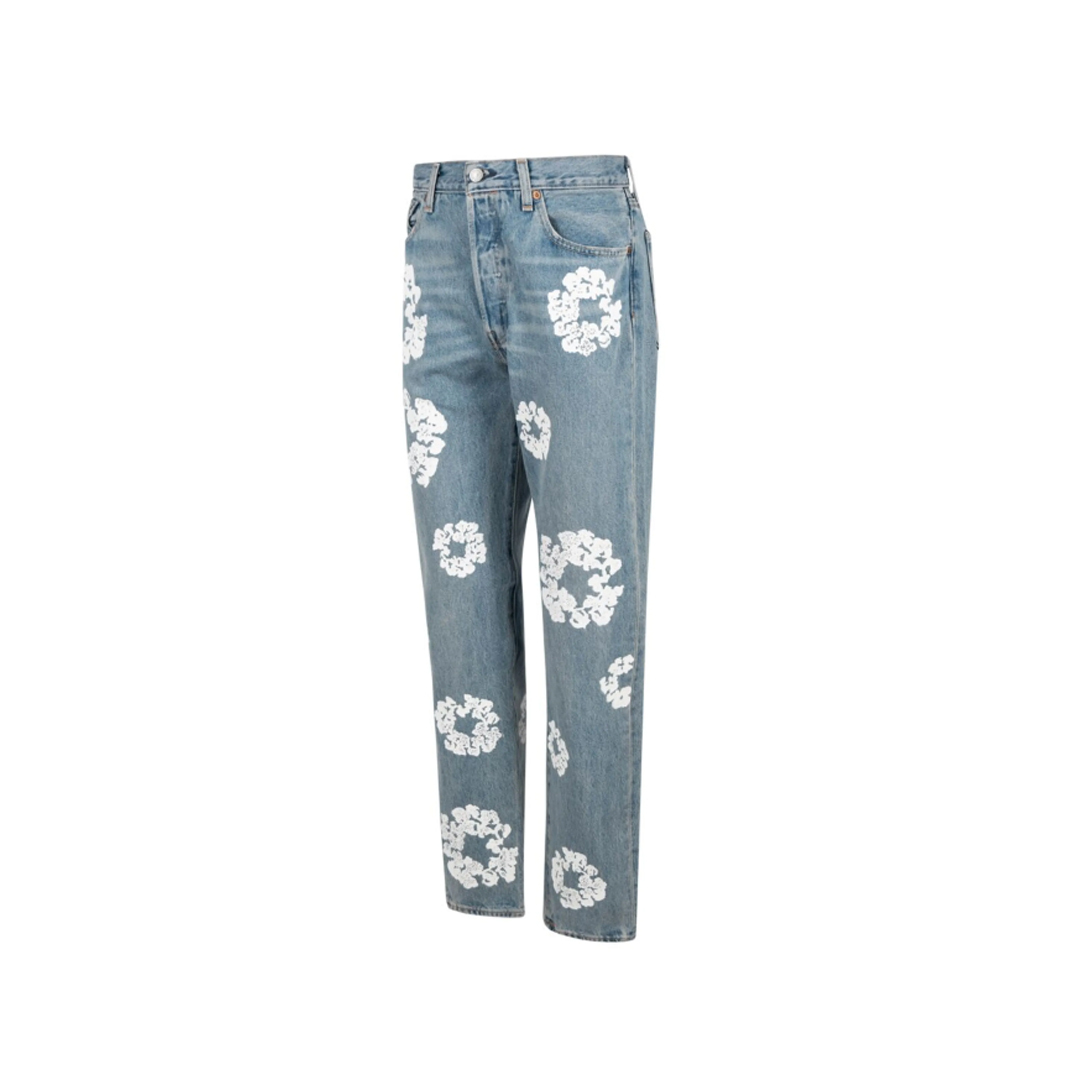 Denim Tears x levi's Wreath Print Straight-leg Jeans