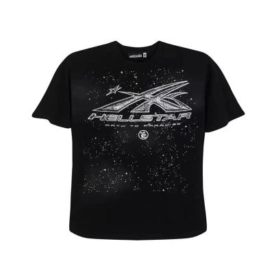 Hellstar Chrome Logo T-Shirt Black 01