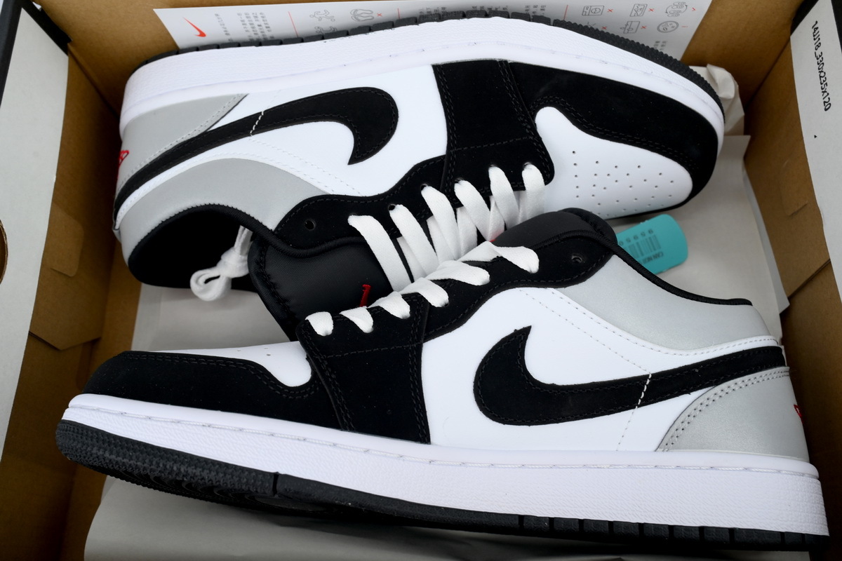 Air Jordan 1 Low 'White Fire Red Black Matte Silver' HF3188-106