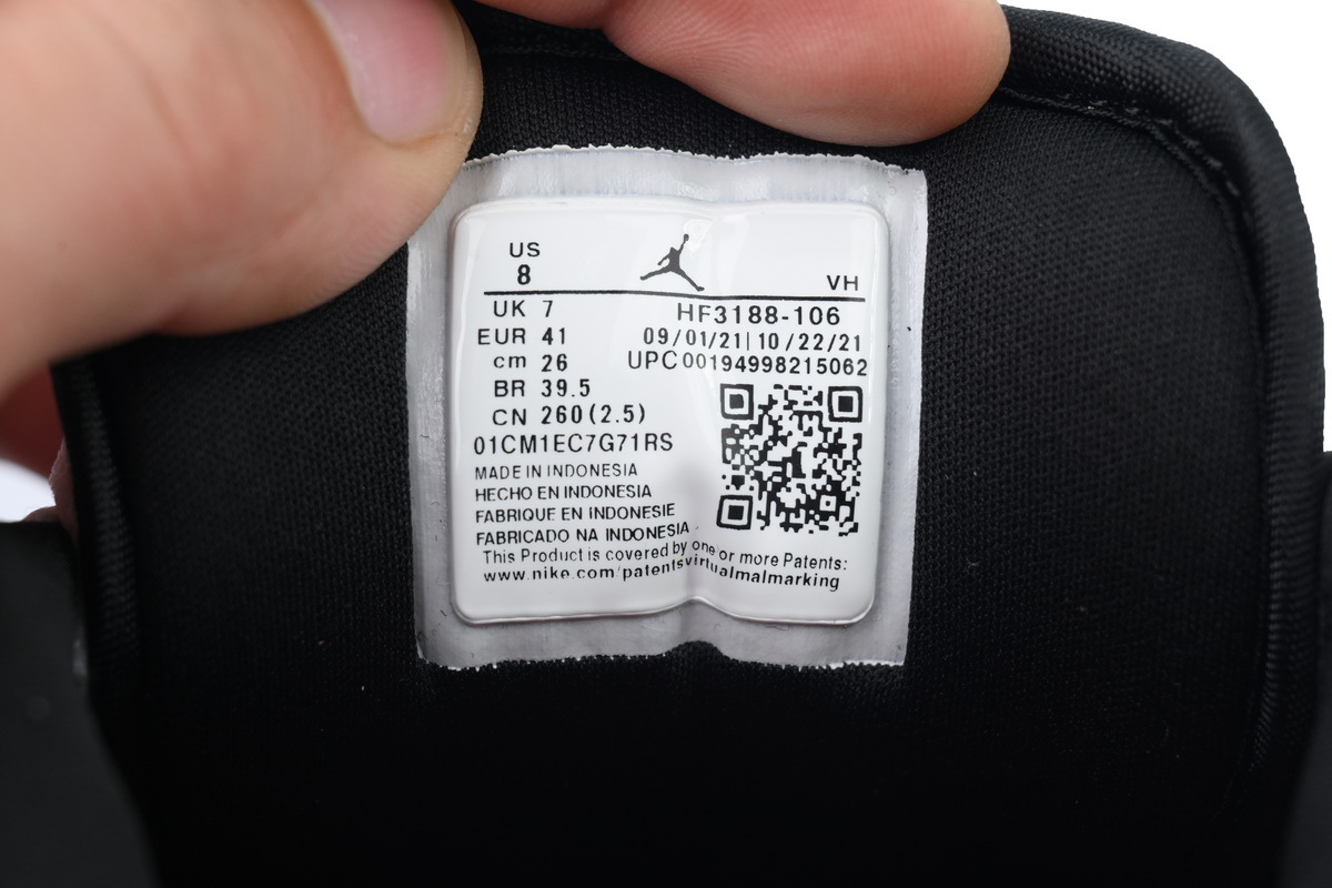 Air Jordan 1 Low 'White Fire Red Black Matte Silver' HF3188-106