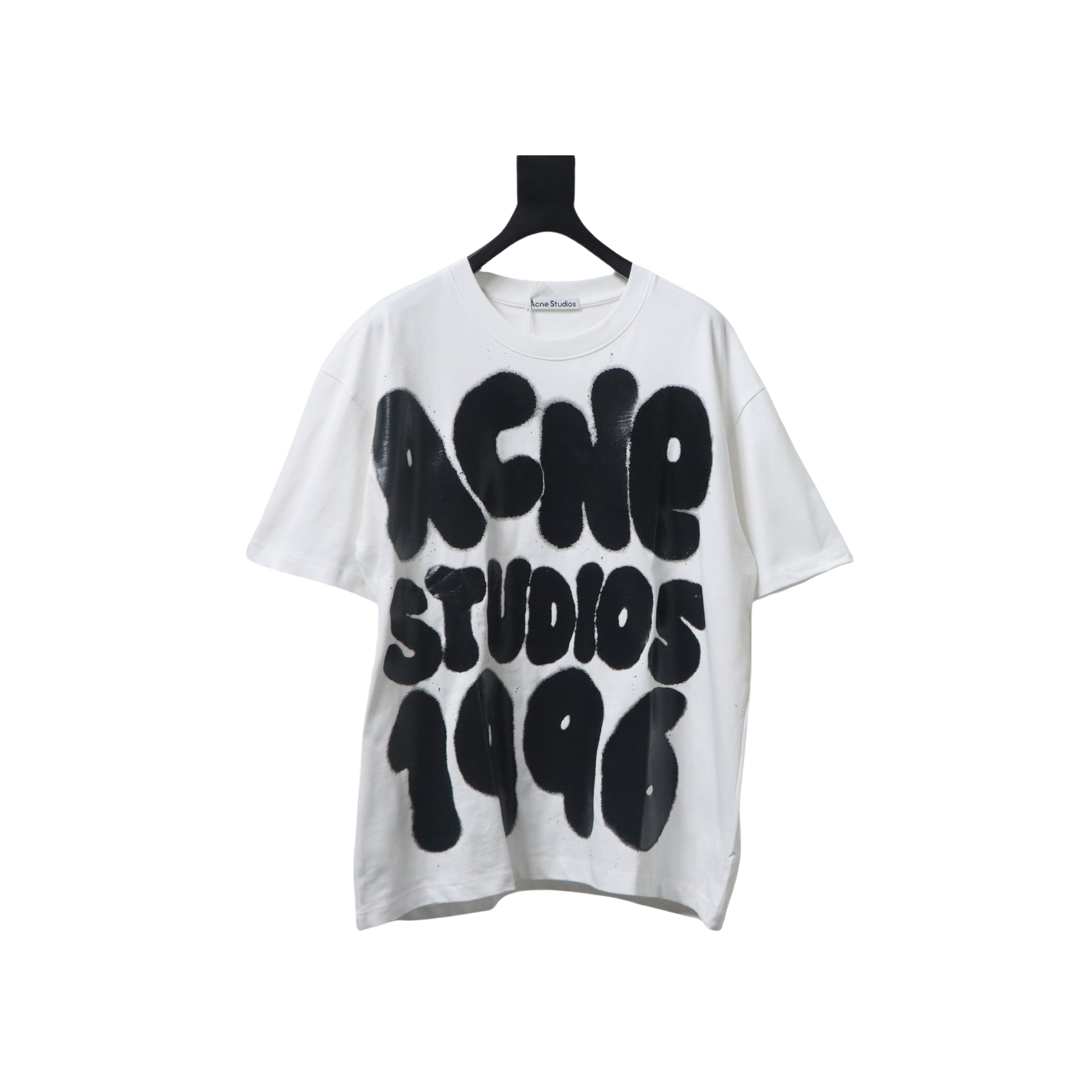 Acne Studios Graffiti Logo T-shirt Optic White