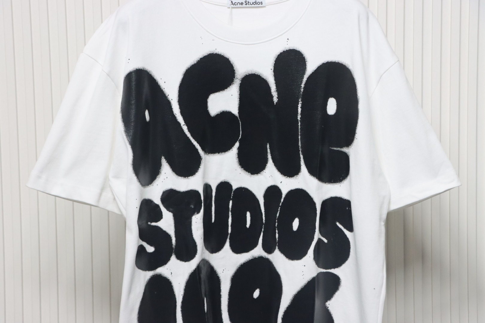 Acne Studios Graffiti Logo T-shirt Optic White