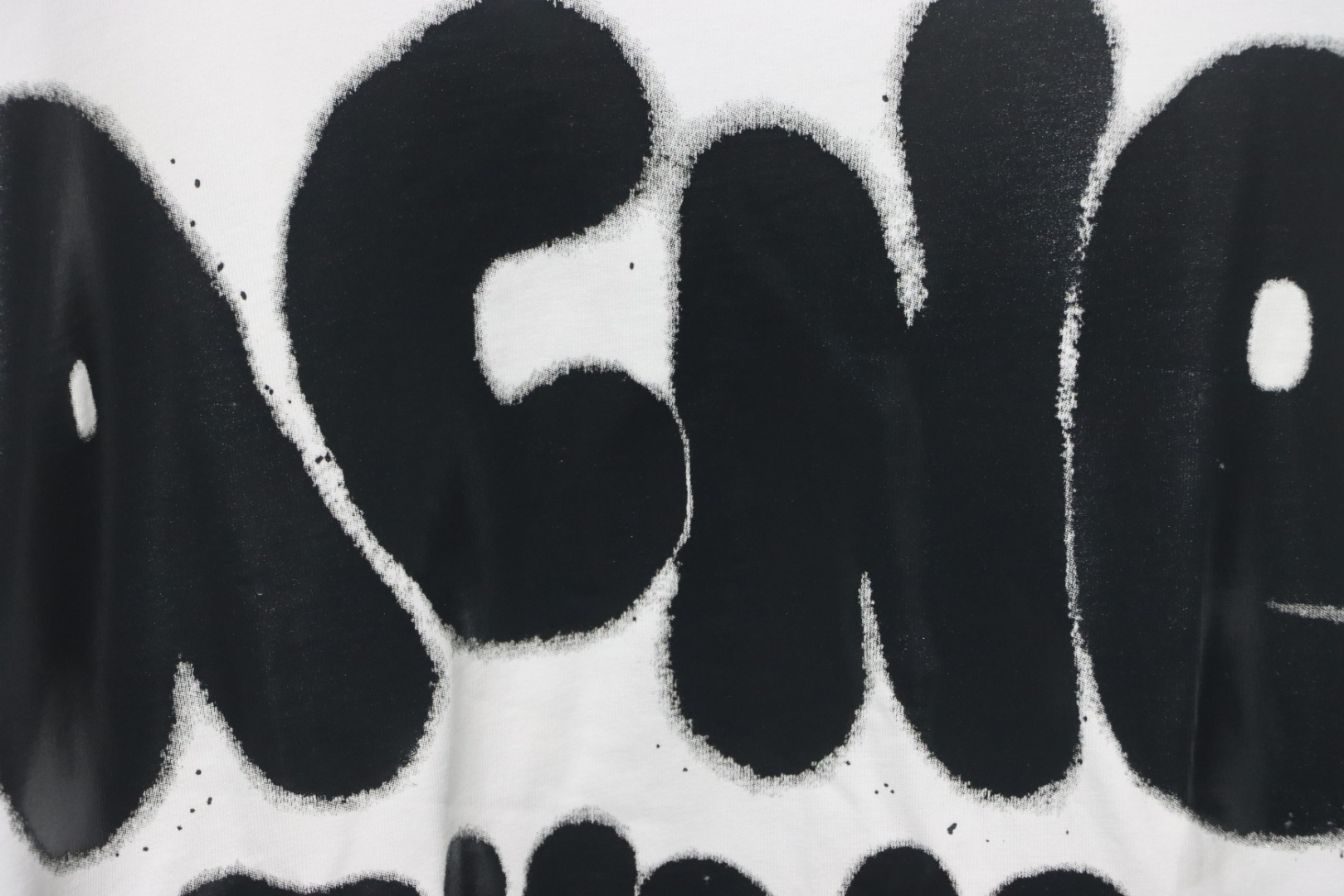 Acne Studios Graffiti Logo T-shirt Optic White