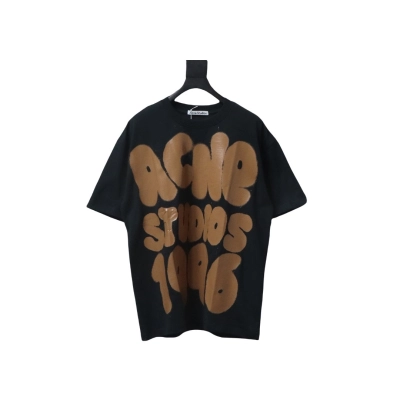 Acne Studios Graffiti Logo T-shirt Black  01