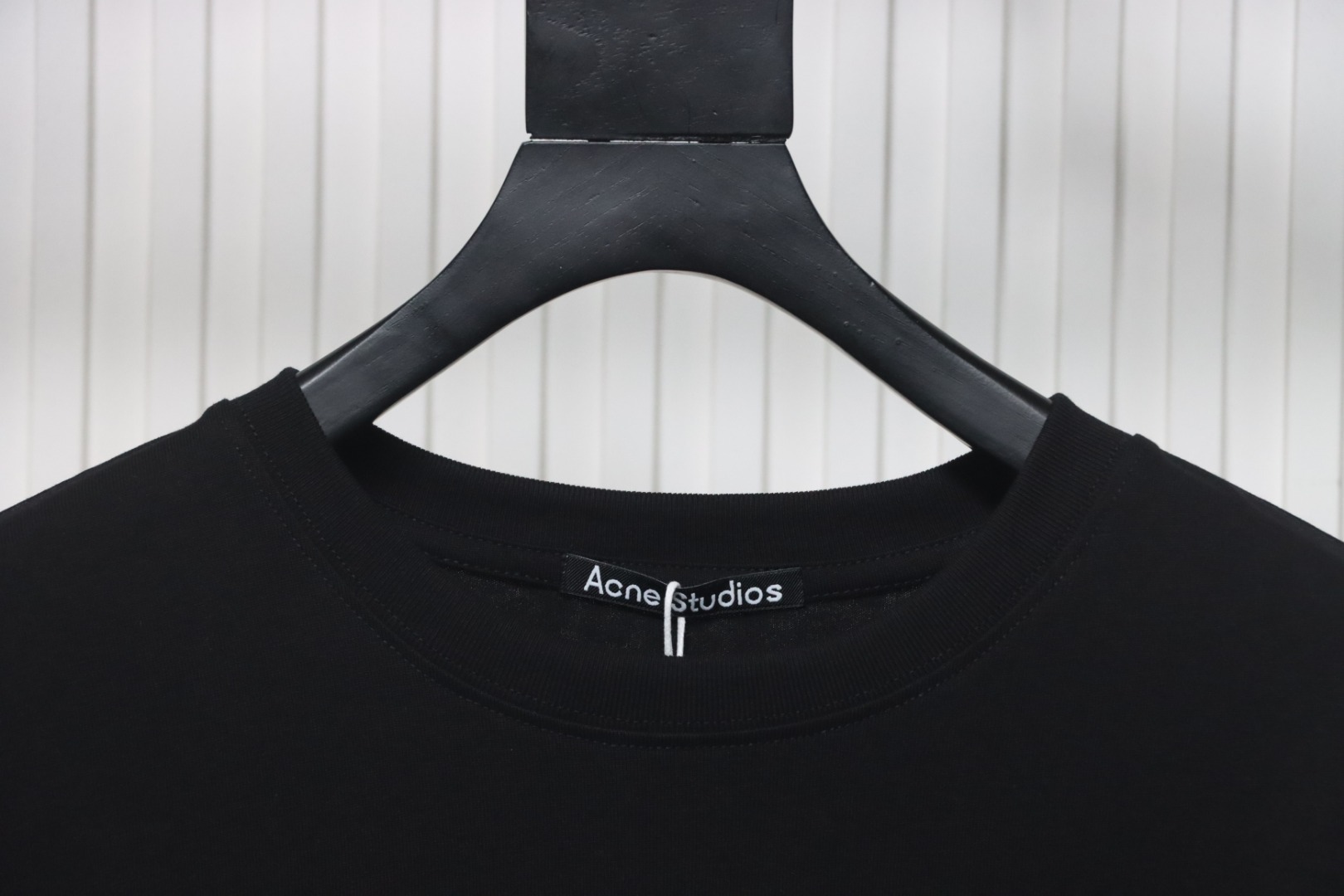 Acne Studios Logo-Embroidered Cotton T-Shirt Black