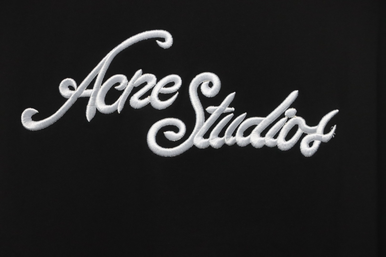 Acne Studios Logo-Embroidered Cotton T-Shirt Black