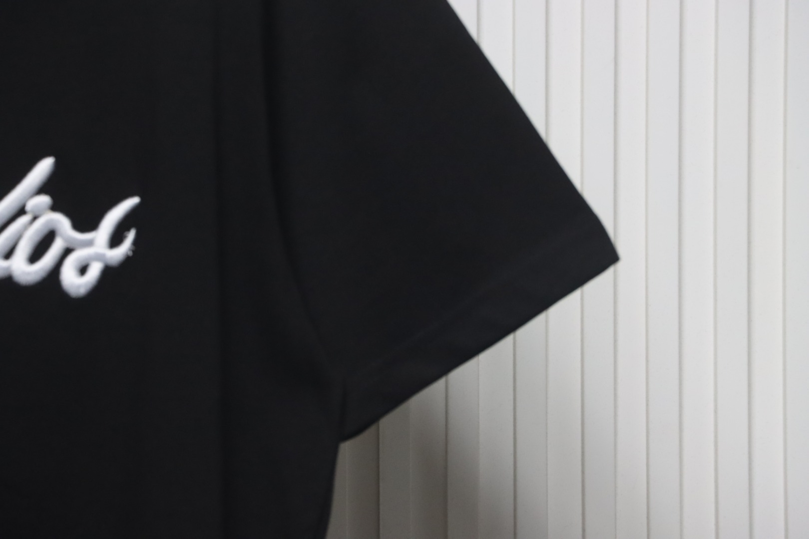 Acne Studios Logo-Embroidered Cotton T-Shirt Black