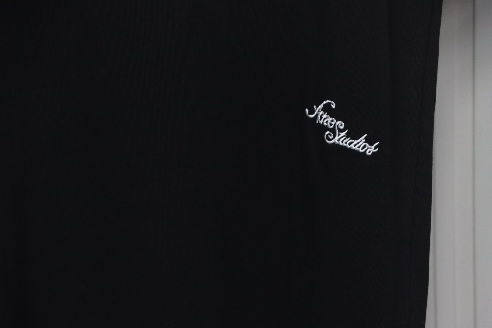 Acne Studios Logo-Embroidered Cotton T-Shirt Black