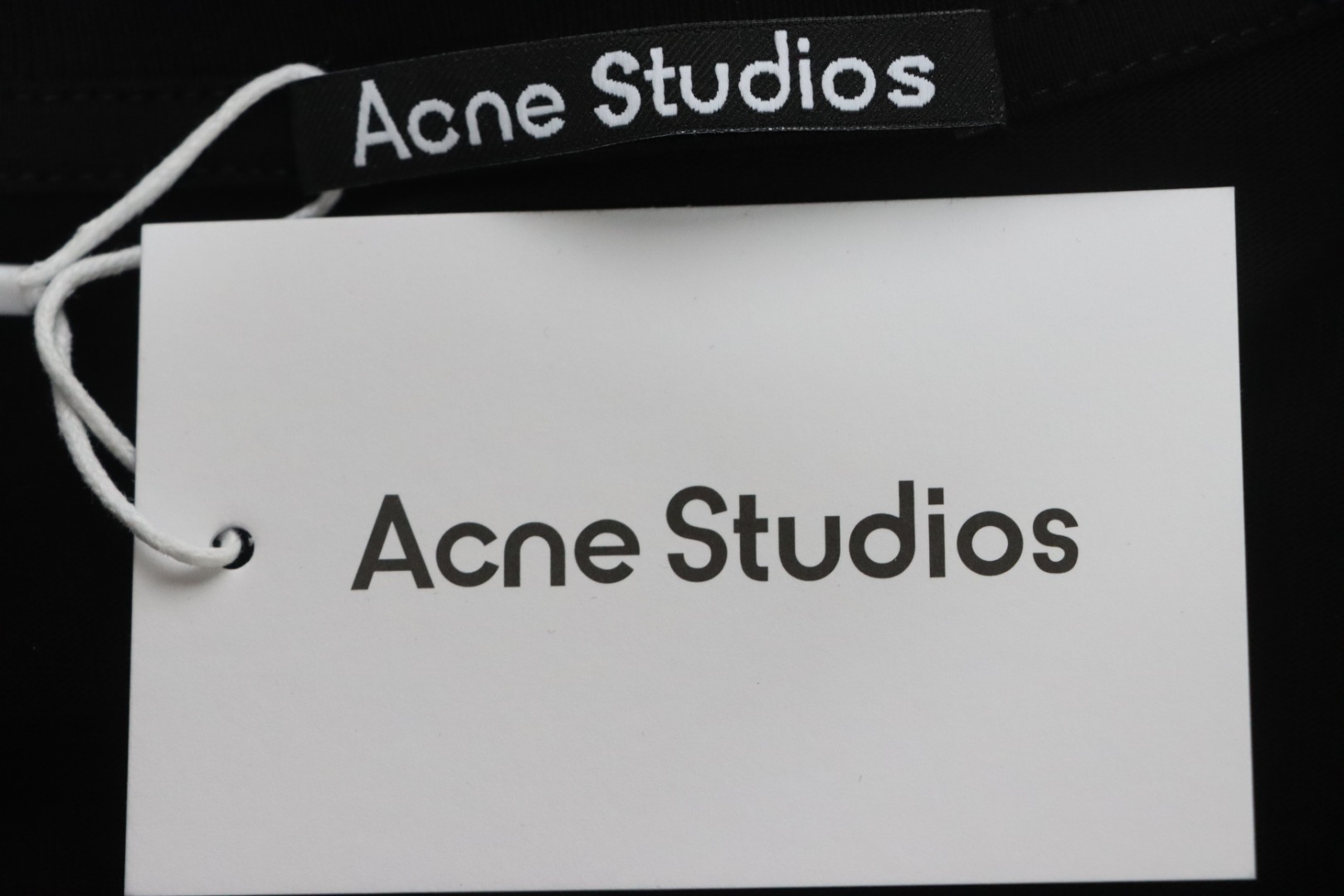 Acne Studios Logo-Embroidered Cotton T-Shirt Black