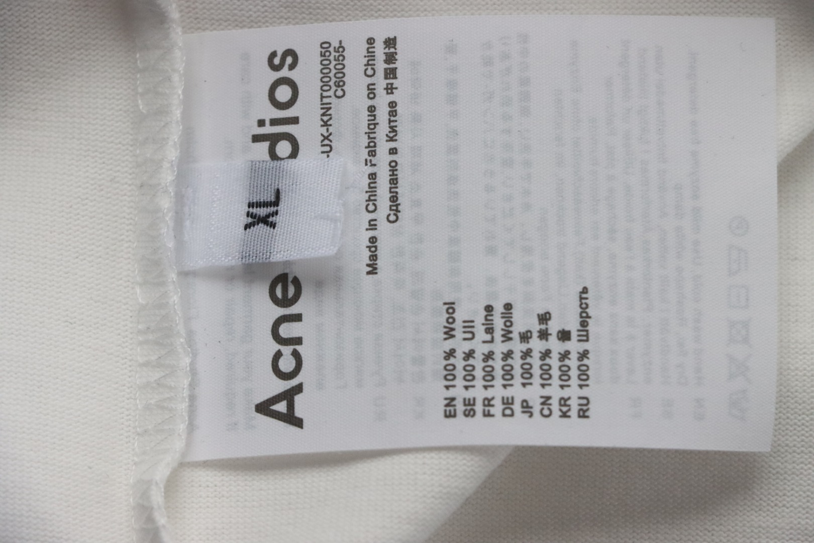 Acne Studios Logo-Embroidered Cotton T-Shirt White