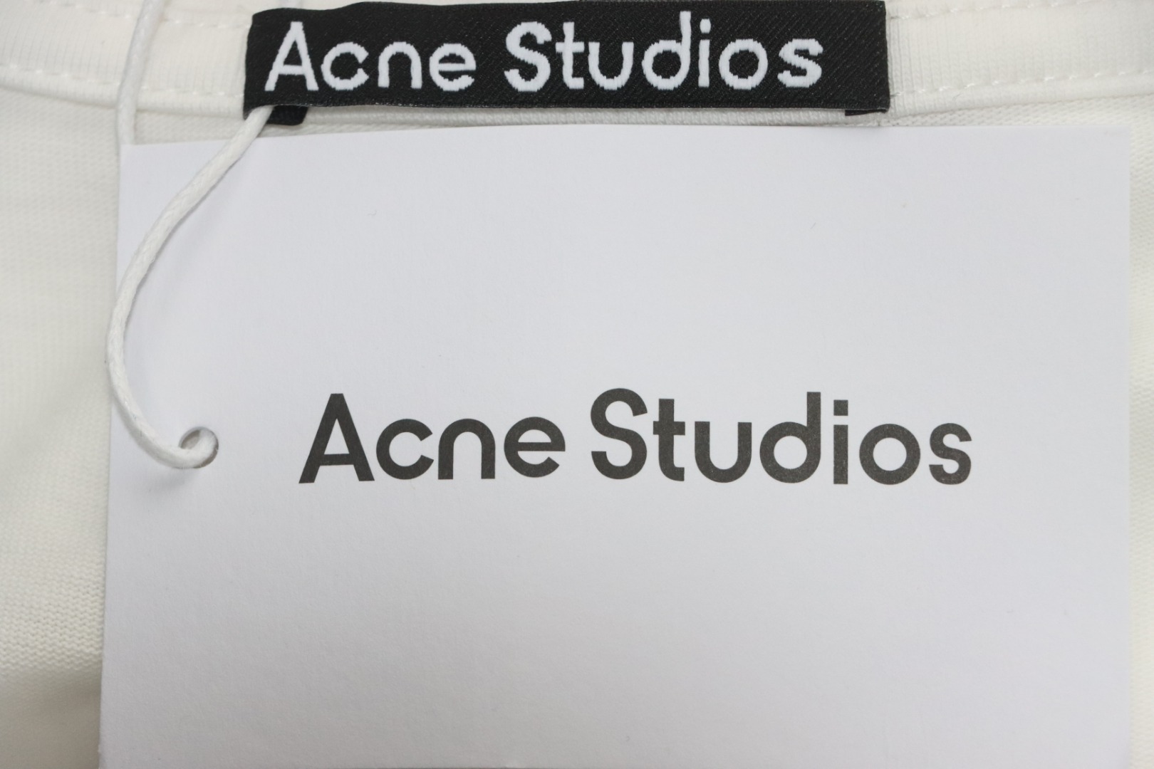 Acne Studios Logo-Embroidered Cotton T-Shirt White