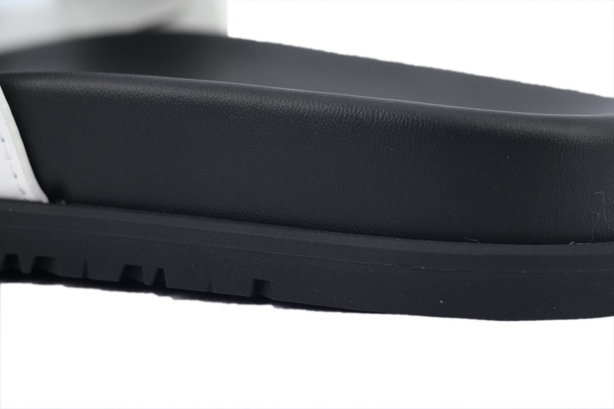 Coco Shoes Hermes Calfskin Chypre Sandals White