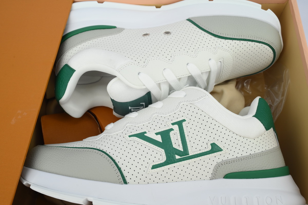 Louis Vuitton Runner Classic Sneaker White Green 1AHSUG