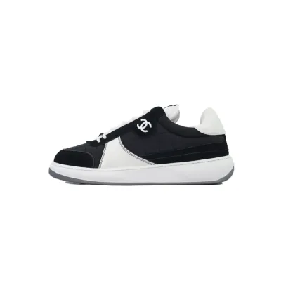 Chanel Stylish Skateboarding Shoes Black White 01