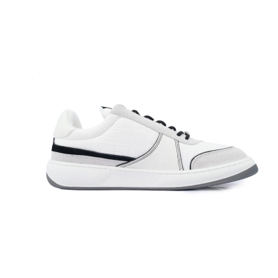 Chanel Suede Calfskin White Light Grey Low Top Sneakers 02