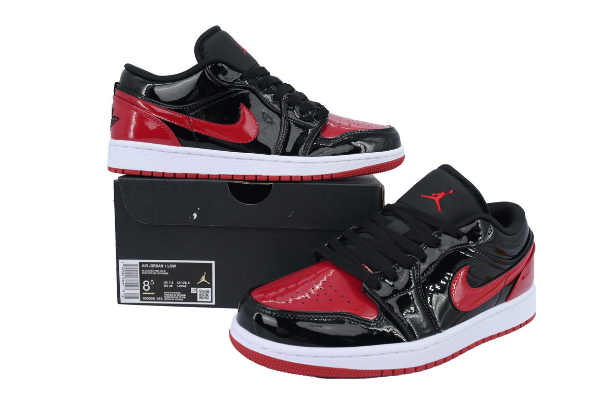 Air Jordan 1 Retro Low OG 'Black Red' 553558-063