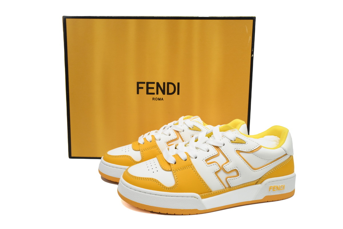 Coco Shoes Fendi Match Low Orange White 7E1643 AOMN F1OIG