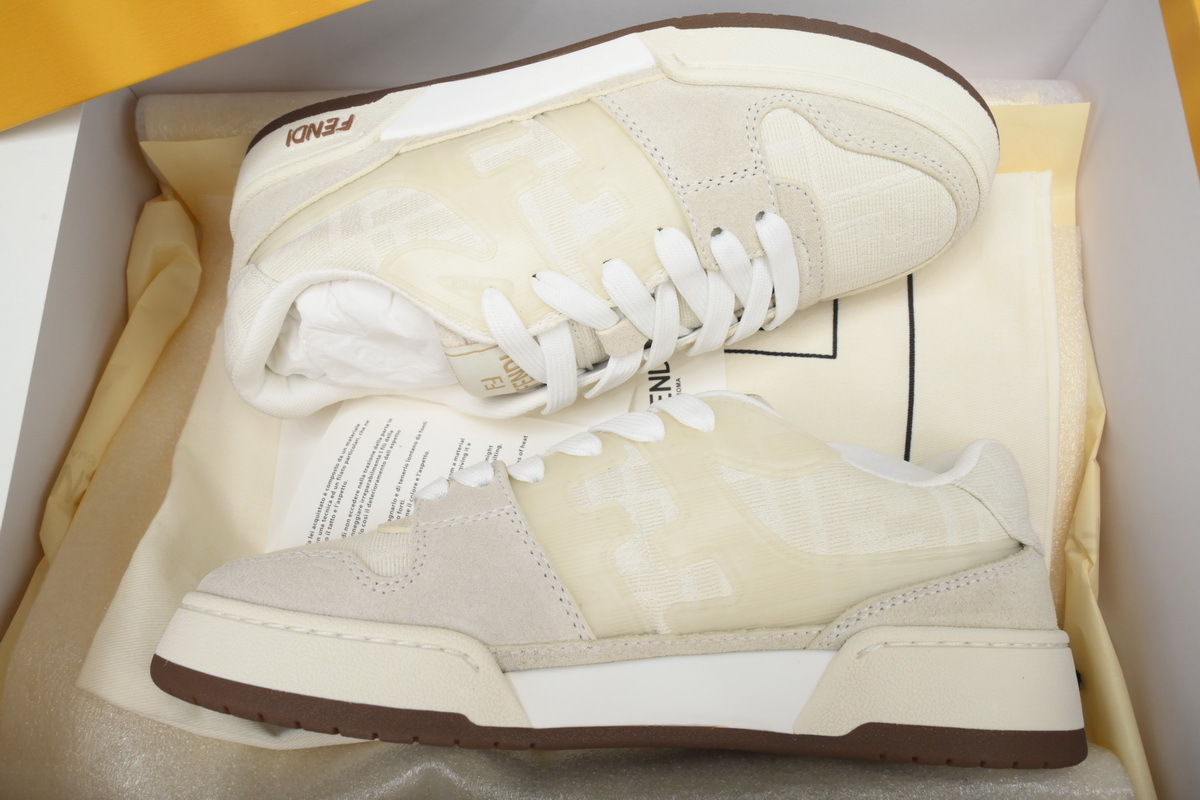 Coco Shoes Fendi Match Low White Beige 7E1493 AHH2 F1FHS