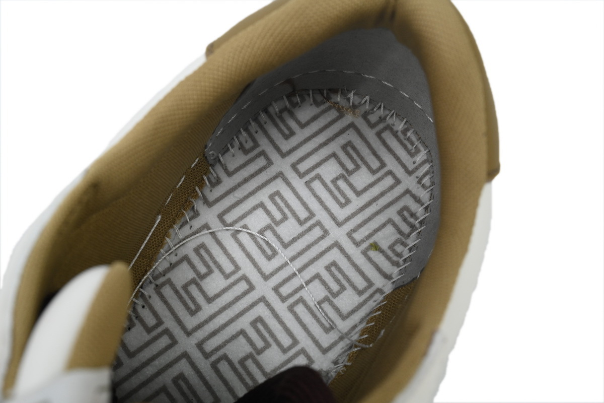 Coco Shoes Fendi Match Leather Low White Brown Velcro