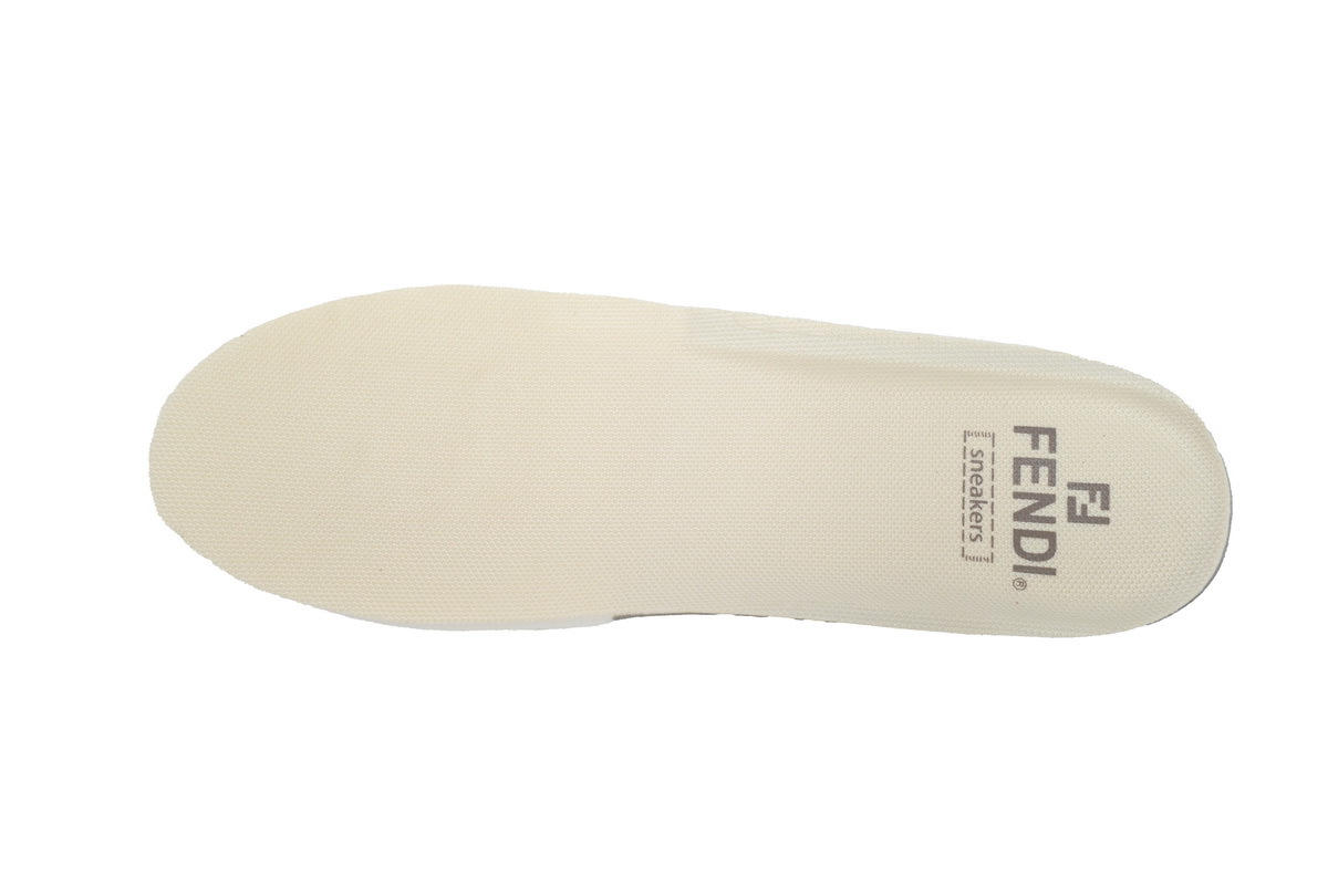 Coco Shoes Fendi Match Leather Low White Brown Velcro