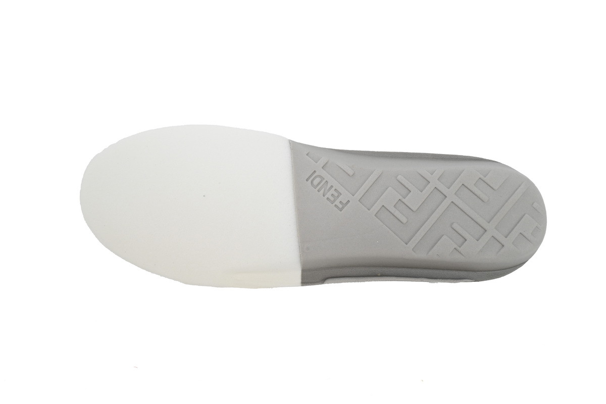 Coco Shoes Fendi Match Leather Low White Brown Velcro