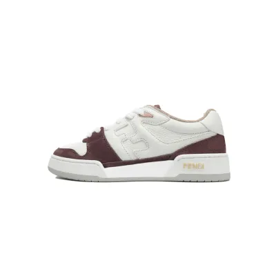 Fendi Match Leather Low Burgundy 01