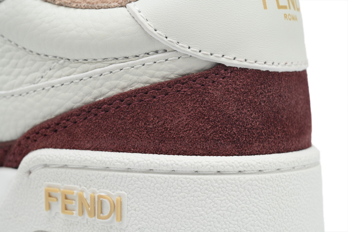 Coco Shoes Fendi Match Leather Low Burgundy