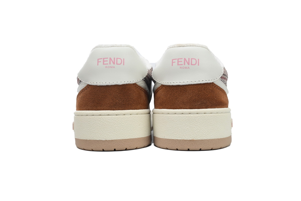 Coco Shoes Fendi Match Low Brown Houndstooth 8E8252 AKXX F1IE4