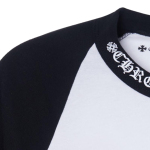 Chrome Hearts Horseshoe Neck Logo 3/4 Shirt 'Black/White' CH-22214