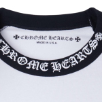 Chrome Hearts Horseshoe Neck Logo 3/4 Shirt 'Black/White' CH-22214
