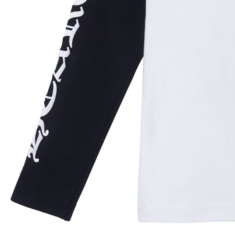 Chrome Hearts Horseshoe Neck Logo 3/4 Shirt 'Black/White' CH-22214