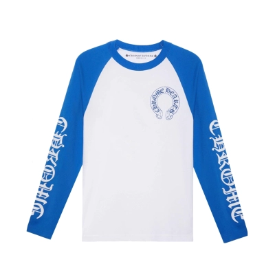 Coco Shoes Chrome Hearts CH Baseball Shirt White/Blue CH-536 01