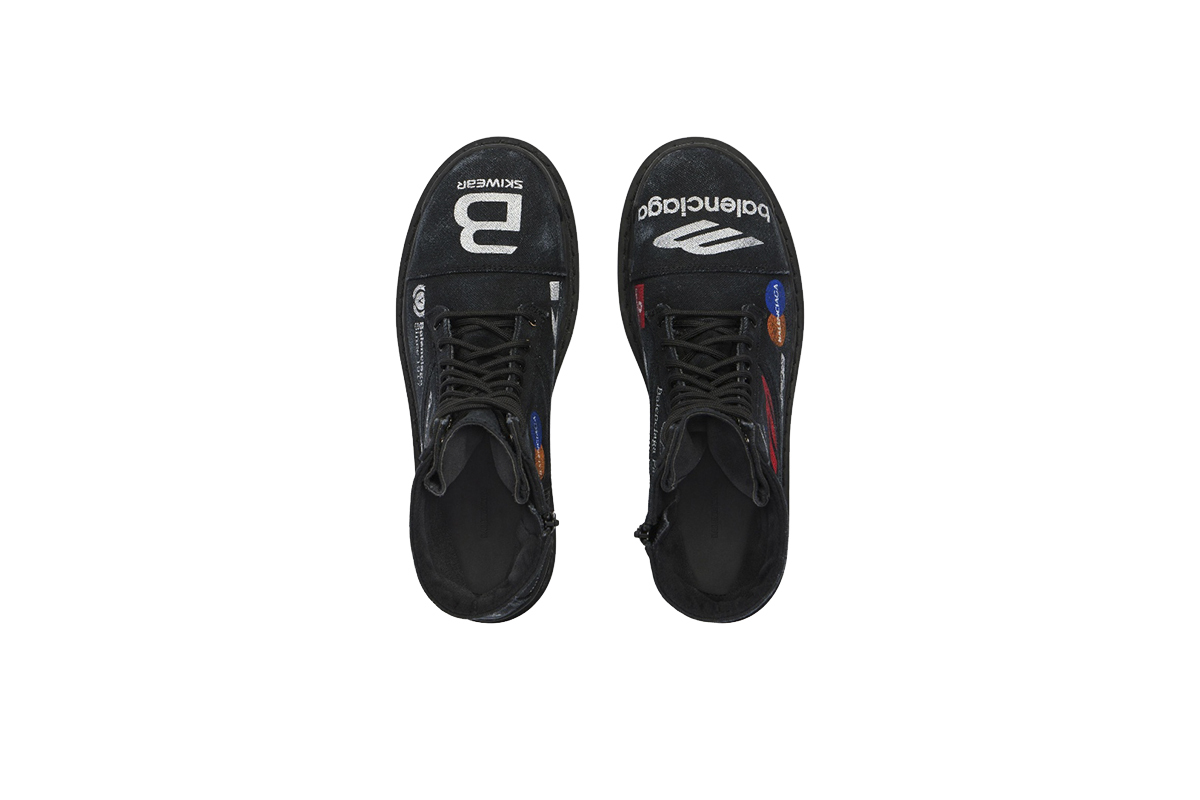 Coco Shoes Balenciaga Strike Men's Combat Boot Black 694042W2H131000