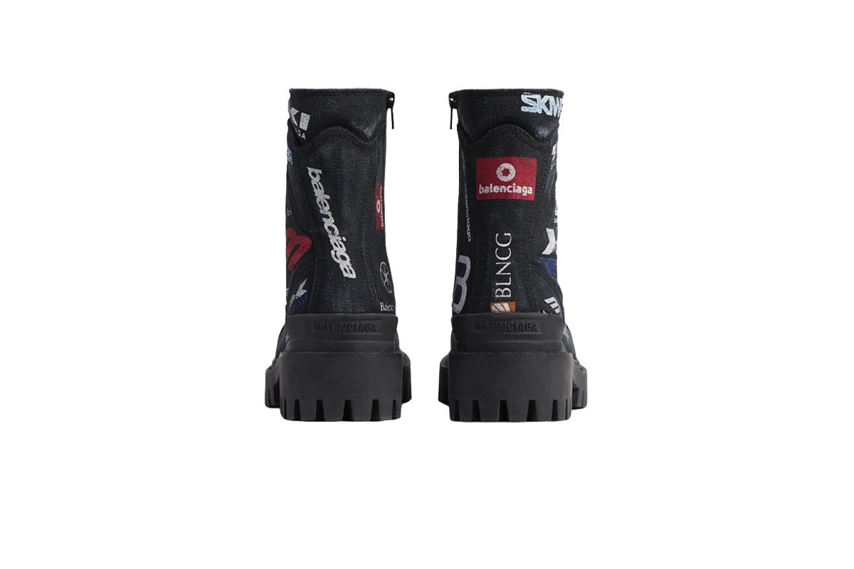 Coco Shoes Balenciaga Strike Men's Combat Boot Black 694042W2H131000