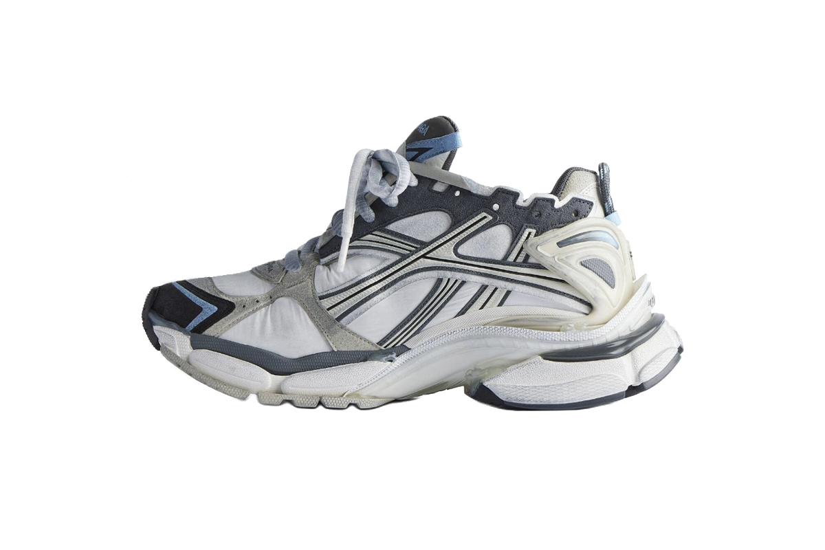 Balenciaga Runner Sneaker White Grey Blue 772774W3RNY9214