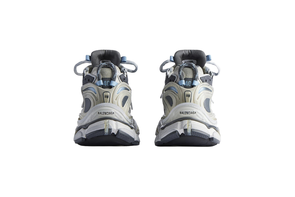 Balenciaga Runner Sneaker White Grey Blue 772774W3RNY9214