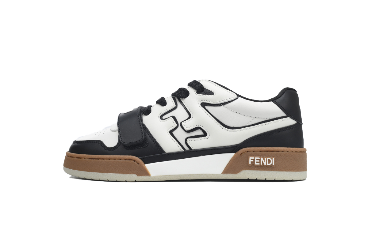 Coco Shoes Fendi Match Low Black White Leather