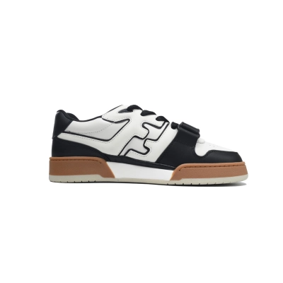 Fendi Match Low Black White Leather 02