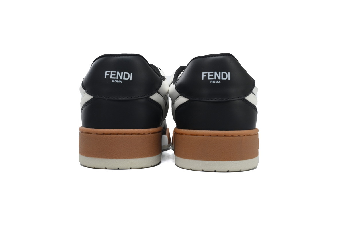 Coco Shoes Fendi Match Low Black White Leather